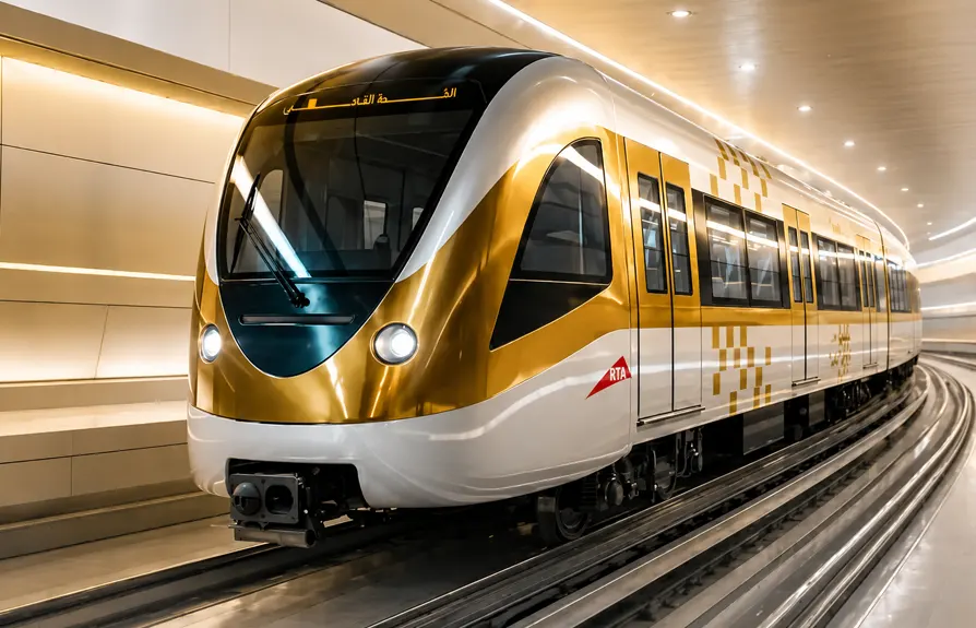 Dubai Metro Blue and Gold Lines