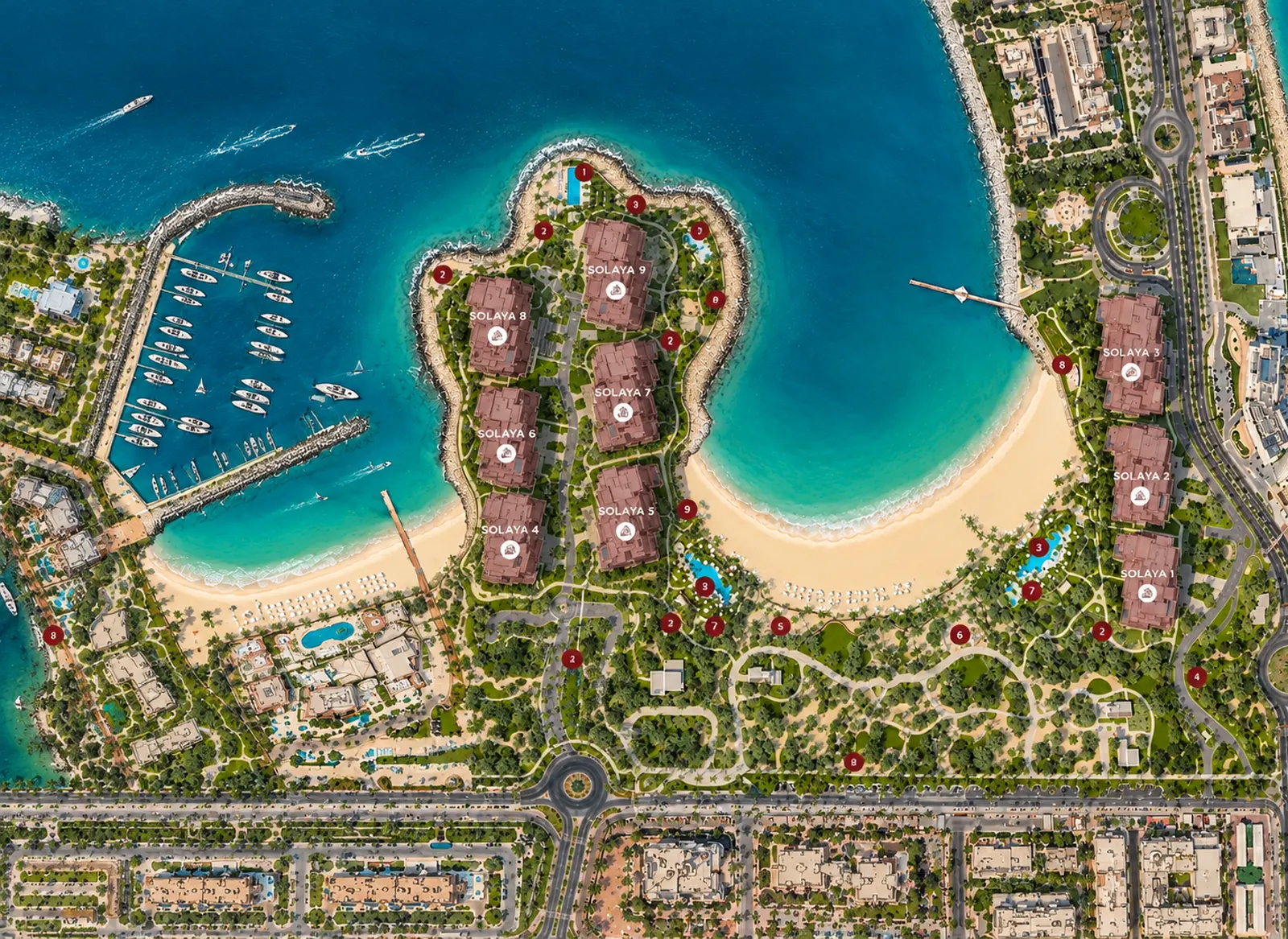 Solaya by Meraas master plan on the Jumeirah coastline